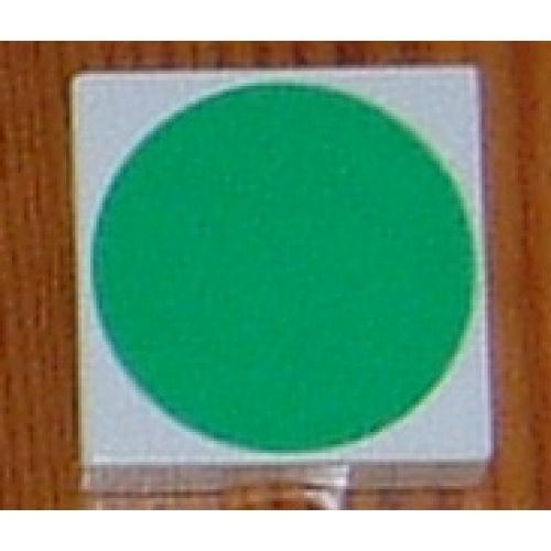 Деталь LEGO 6309p0q Duplo, Tile 2 x 2 with Shape Green Circle Pattern
