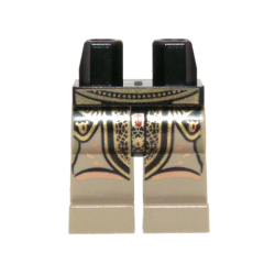 Hips and Dark Tan Legs with Curved Belt, Black Loincloth Armor with Gold Webbing and Red Jewels, Nougat Knees and Spots Pattern Hips and Dark Tan Legs with Curved Belt, Black Loincloth Armor with Gold Webbing and Red Jewels, Nougat Knees and Spots Pattern