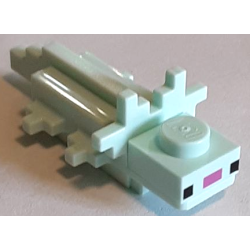Minecraft Axolotl with Dark Pink Nose - Brick Built