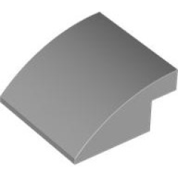 Slope, Curved 4 x 4 x 1 2/3 - Light Bluish Gray Slope, Curved 4 x 4 x 1 2/3 - Light Bluish Gray