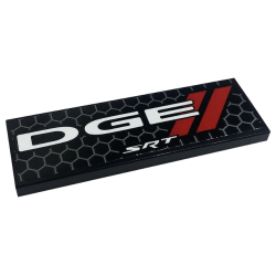 Tile 2 x 6 with Honeycomb, White 'DGE', 'SRT' and Red Stripes Pattern Model Left Side (Sticker) - Set 76904