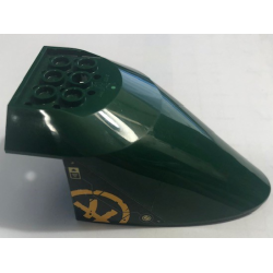 Aircraft Fuselage Aft Section Curved Bottom 6 x 10 with Bright Light Orange Circle with Ninjago Logogram Letter L Pattern (Sticker) - Set 71750