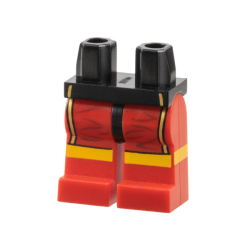 Hips and Red Legs with Boxing Trunks with Gold Piping Pattern Hips and Red Legs with Boxing Trunks with Gold Piping Pattern