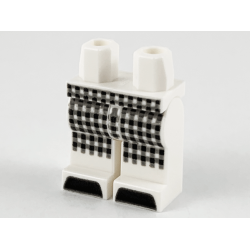 Hips and Legs with Black and Dark Bluish Gray Checkered Pants and Black Toes Pattern Hips and Legs with Black and Dark Bluish Gray Checkered Pants and Black Toes Pattern