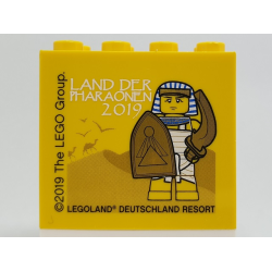 Brick 2 x 4 x 3 with LAND DER PHARAONEN 2019 LEGOLAND DEUTSCHLAND RESORT Pattern