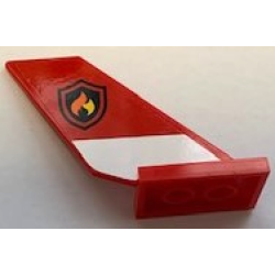 Tail Shuttle with Fire Logo Badge on Red Background and White Stripe Pattern on Both Sides (Stickers) - Set 60110 Tail Shuttle with Fire Logo Badge on Red Background and White Stripe Pattern on Both Sides (Stickers) - Set 60110
