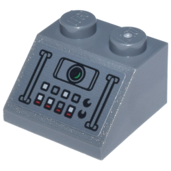 Slope 45 2 x 2 with Control Panel with Handles, Button, and Lens Pattern (Sticker) - Set 76269 Slope 45 2 x 2 with Control Panel with Handles, Button, and Lens Pattern (Sticker) - Set 76269