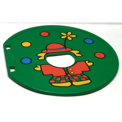 Duplo Ball Tube Exit Door with Juggling Clown Pattern