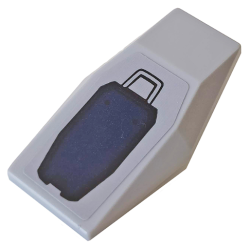 Large Figure Armor Plate Small with Dark Blue Armor Plate with Rivets Pattern (Sticker) - Set 76142