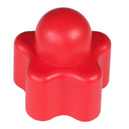 Деталь LEGO 44591 Primo Brick 1 x 1, Star - Red