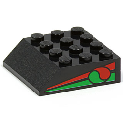 Slope 45 4 x 4 with Octan Logo and Red & Green Stripe Pattern