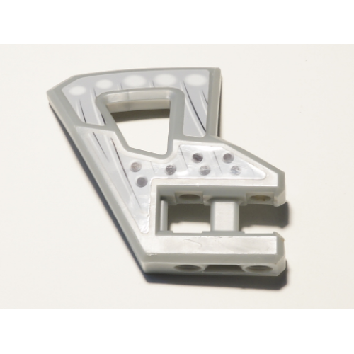 Деталь LEGO 45784pb01 Technic, Panel RC Car Flexible Bumper Right with Black and White Lines, White Circles and Holes Pattern (Stickers) - Set 8369