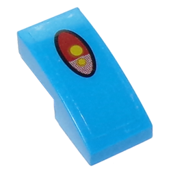 Slope, Curved 2 x 1 x 2/3 with VW Beetle Taillight Pattern (Sticker) - Set 40252 Slope, Curved 2 x 1 x 2/3 with VW Beetle Taillight Pattern (Sticker) - Set 40252