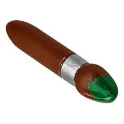 Minifigure, Utensil Paint Brush with Silver Ferrule and Green Tip Pattern