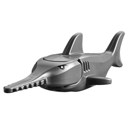 Sawfish with Debossed Gills with Black Eyes with Eyelids and White Pupils Pattern
