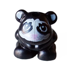 Hamster / Mouse, Friends Style with White Face and Ears and Bright Pink Nose Pattern