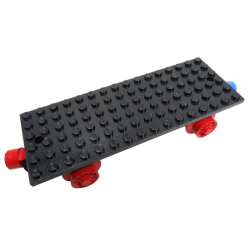 Train Base 6 x 16 Type I with Wheels and Red and Blue Magnets