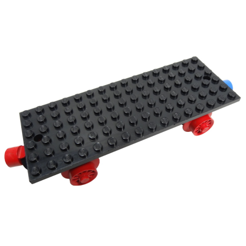 Деталь LEGO 736c02 Train Base 6 x 16 Type I with Wheels and Red and Blue Magnets