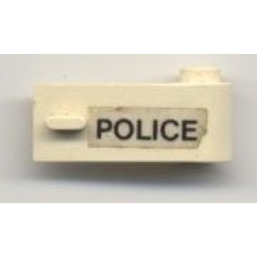 Деталь LEGO 3821pb018 Door 1 x 3 x 1 Right with 'POLICE' Pattern (Sticker) - Set 6681