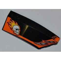 Wedge 8 x 3 x 2 Open Right with Headlights, Skull and Yellow Flames Pattern (Stickers) - Set 7971 Wedge 8 x 3 x 2 Open Right with Headlights, Skull and Yellow Flames Pattern (Stickers) - Set 7971