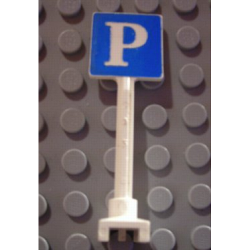 Деталь LEGO 647pb01 Road Sign Square with Parking Pattern