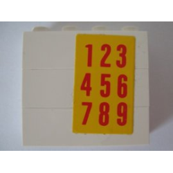 Stickered Assembly 4 x 1 x 3 with '123456789' Pattern (Sticker) - Set 5235-2 - 3 Brick 1 x 4 Stickered Assembly 4 x 1 x 3 with '123456789' Pattern (Sticker) - Set 5235-2 - 3 Brick 1 x 4