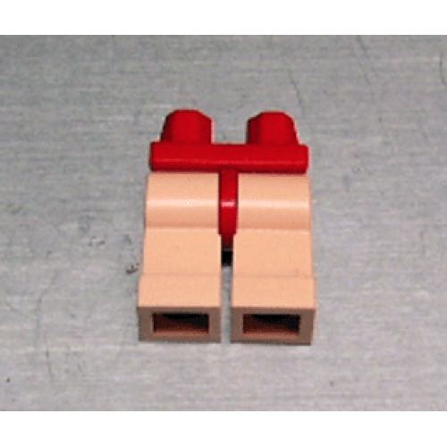 Деталь LEGO 970c90 Hips and Light Nougat Legs - Red