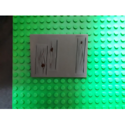 Slope 10 6 x 8 with 3 Dark Bluish Gray Wooden Boards Pattern (Stickers) - Set 79110