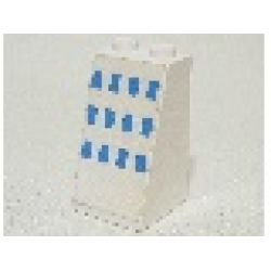 Slope 75 2 x 2 x 3 - Hollow Studs with 12 Blue Rectangles (Ferry Windows) Pattern (Sticker) - Set 1656-2 Slope 75 2 x 2 x 3 - Hollow Studs with 12 Blue Rectangles (Ferry Windows) Pattern (Sticker) - Set 1656-2