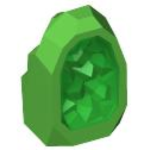 Деталь LEGO 49656pb08 Rock 1 x 1 Geode with Molded Trans-Green Crystals Pattern