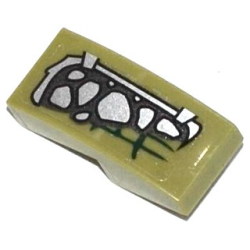 Slope, Curved 2 x 1 x 2/3 with Crocodile Scales Pattern Model Right Side (Sticker) - Set 70126 Slope, Curved 2 x 1 x 2/3 with Crocodile Scales Pattern Model Right Side (Sticker) - Set 70126