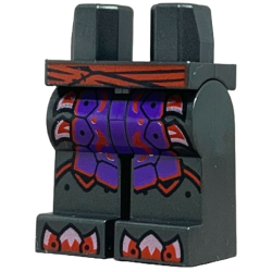 Hips and Legs with Red Belt, Dark Purple Loincloth with Trim, Metallic Pink Blades and Toe Armor Pattern Hips and Legs with Red Belt, Dark Purple Loincloth with Trim, Metallic Pink Blades and Toe Armor Pattern