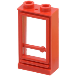 Door 1 x 2 x 3 Hinge on Left, without Glass - Red Door 1 x 2 x 3 Hinge on Left, without Glass - Red