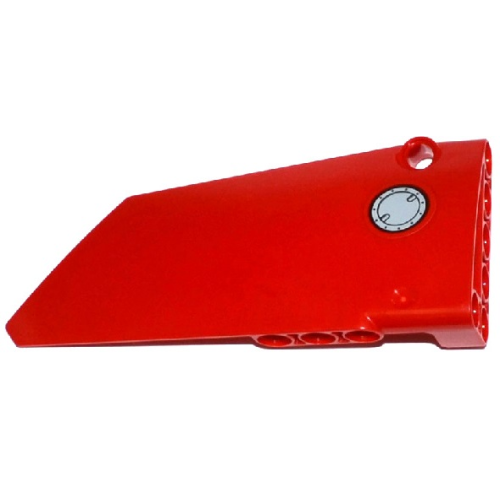 Деталь LEGO 64682pb009 Technic, Panel Fairing #18 Large Smooth, Side B with Filler Cap Pattern (Sticker) - Set 8070