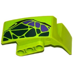 Technic, Panel Car Mudguard Left with Dark Green and Dark Purple Scales Pattern (Sticker) - Set 9445 Technic, Panel Car Mudguard Left with Dark Green and Dark Purple Scales Pattern (Sticker) - Set 9445