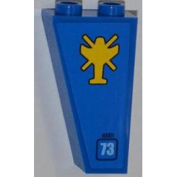 Slope, Inverted 75 2 x 1 x 3 with Helicopter Outline, 'NABII' and Light Blue '73' Pattern Model Right Side (Sticker) - Set 7067 Slope, Inverted 75 2 x 1 x 3 with Helicopter Outline, 'NABII' and Light Blue '73' Pattern Model Right Side (Sticker) - Set 7067