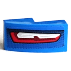 Slope, Curved 2 x 1 x 2/3 with Red and Black Taillight Pattern Model Left Side (Sticker) - Set 75891 Slope, Curved 2 x 1 x 2/3 with Red and Black Taillight Pattern Model Left Side (Sticker) - Set 75891