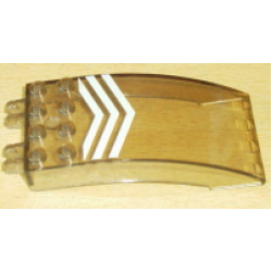 Windscreen 8 x 4 x 2 Curved with Locking Dual 2 Fingers with White Chevrons Pattern (Sticker) - Set 7046 Windscreen 8 x 4 x 2 Curved with Locking Dual 2 Fingers with White Chevrons Pattern (Sticker) - Set 7046
