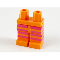 Hips and Legs with 4 Dark Pink Stripes Pattern Hips and Legs with 4 Dark Pink Stripes Pattern