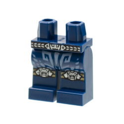 Hips and Legs with Black Belt with Silver Trim and Snake Buckle, Sand Blue Filigree, Snake Head Knee Pads Pattern Hips and Legs with Black Belt with Silver Trim and Snake Buckle, Sand Blue Filigree, Snake Head Knee Pads Pattern