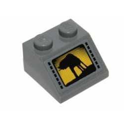 Slope 45 2 x 2 with SW AT-AT Black and Yellow Pattern (Sticker) - Set 75014