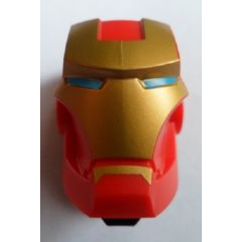 Деталь LEGO bb0562c01pb01 Large Figure Head Modified Super Heroes Iron Man Pattern