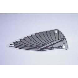 Plastic Triangle 6 x 12 Wing with Gray Feathers Pattern