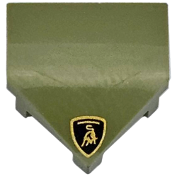 Wedge 2 x 2 x 2/3 Pointed with Lamborghini Logo Pattern