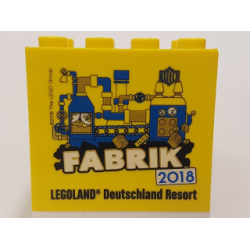 Brick 2 x 4 x 3 with Legoland Deutschland Resort Fabrik 2018 Pattern