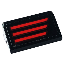 Slope 30 1 x 2 x 2/3 with 3 Red Stripes (Brake Lights) Pattern Model Right Side (Sticker) - Set 76181