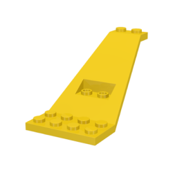 Wing Plate Bi-level 8 x 4 and 2 x 3 1/3 Up - Yellow