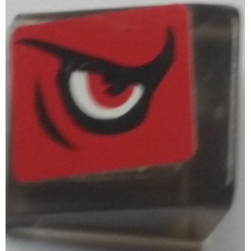 Деталь LEGO 54200pb082R Slope 30 1 x 1 x 2/3 with Angry Red Eye Pattern Model Right Side (Sticker) - Set 8182