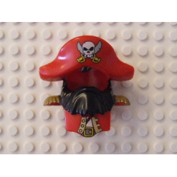 Duplo Wear Head Cover, Shirt with Black Beard and Red Hat with Skull and 2 Sabers Pattern Duplo Wear Head Cover, Shirt with Black Beard and Red Hat with Skull and 2 Sabers Pattern