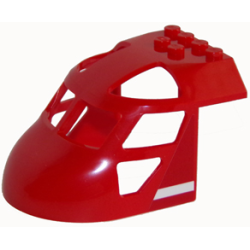 Aircraft Fuselage Forward Top Curved 6 x 8 x 4 with White Line on Red Background Pattern on Both Sides (Stickers) - Set 60108 Aircraft Fuselage Forward Top Curved 6 x 8 x 4 with White Line on Red Background Pattern on Both Sides (Stickers) - Set 60108